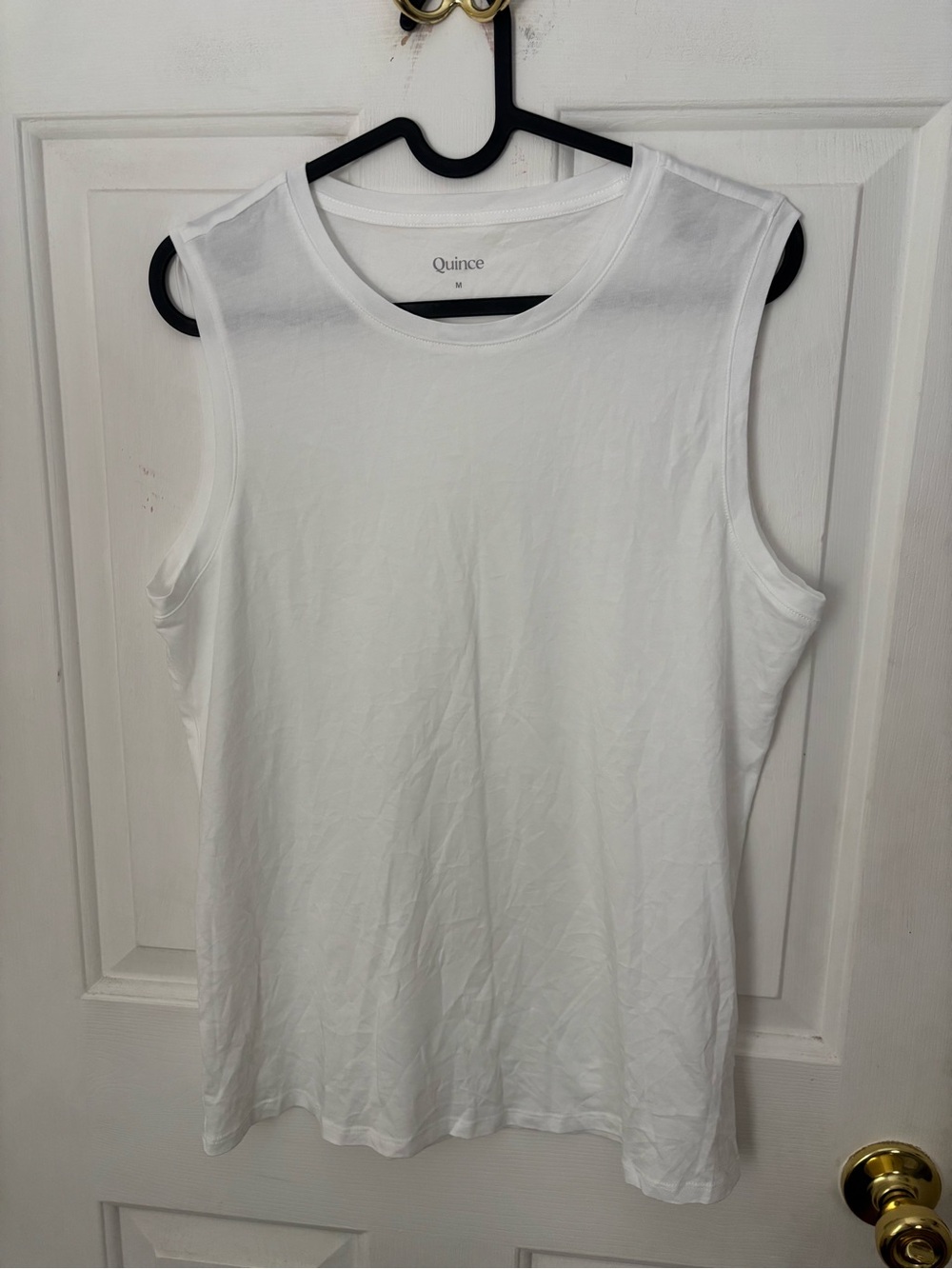 Quince Women's White Muscle Tee Tank